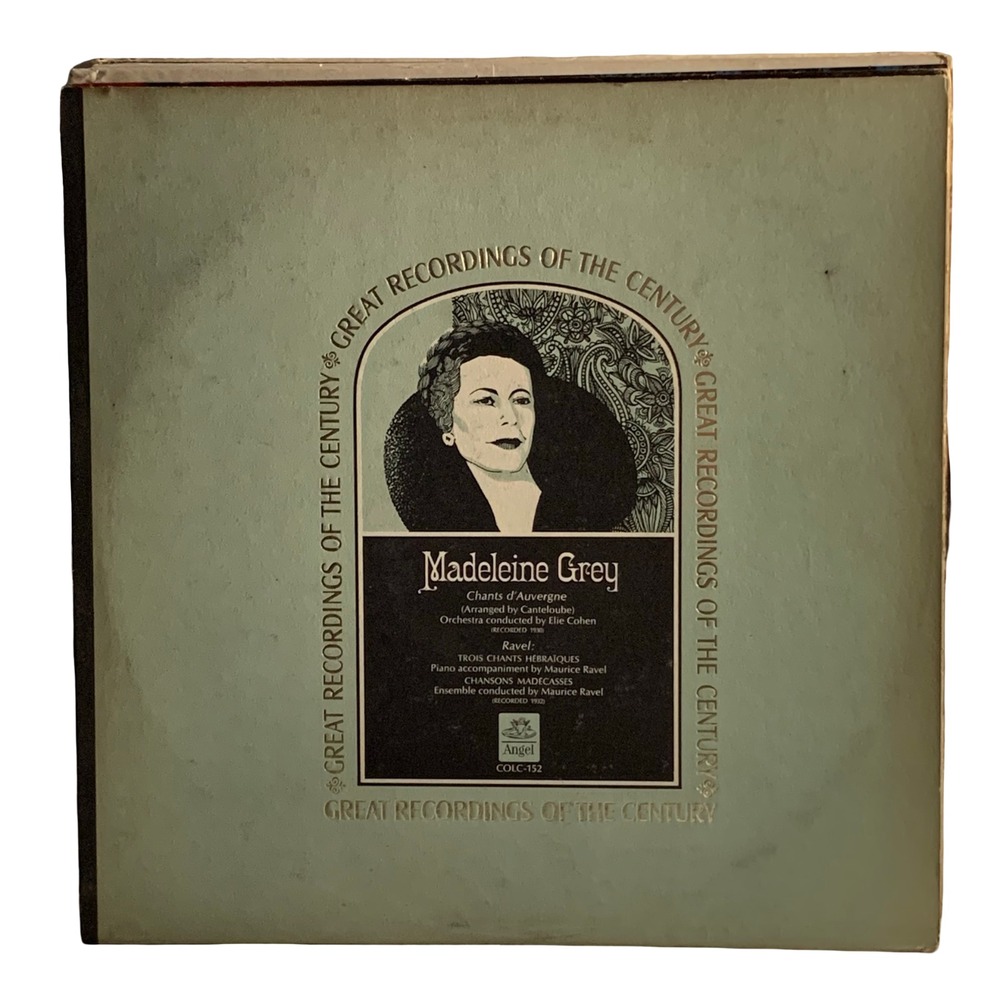 Madeleine Grey Chants d'Auvergne Ravel Angel COLC-152 Vinyl LP Mono Classical